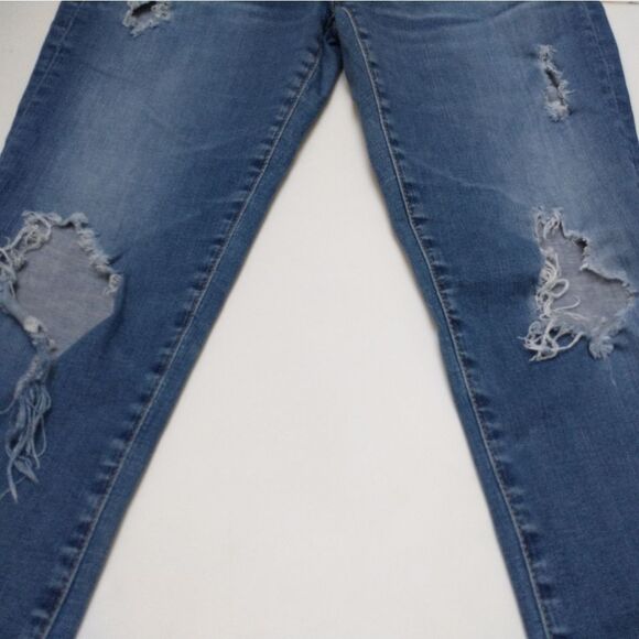 AG Adriano Goldschmied The Stilt Cigarette Roll-up Distressed Jeans, Siz… - Picture 4 of 15